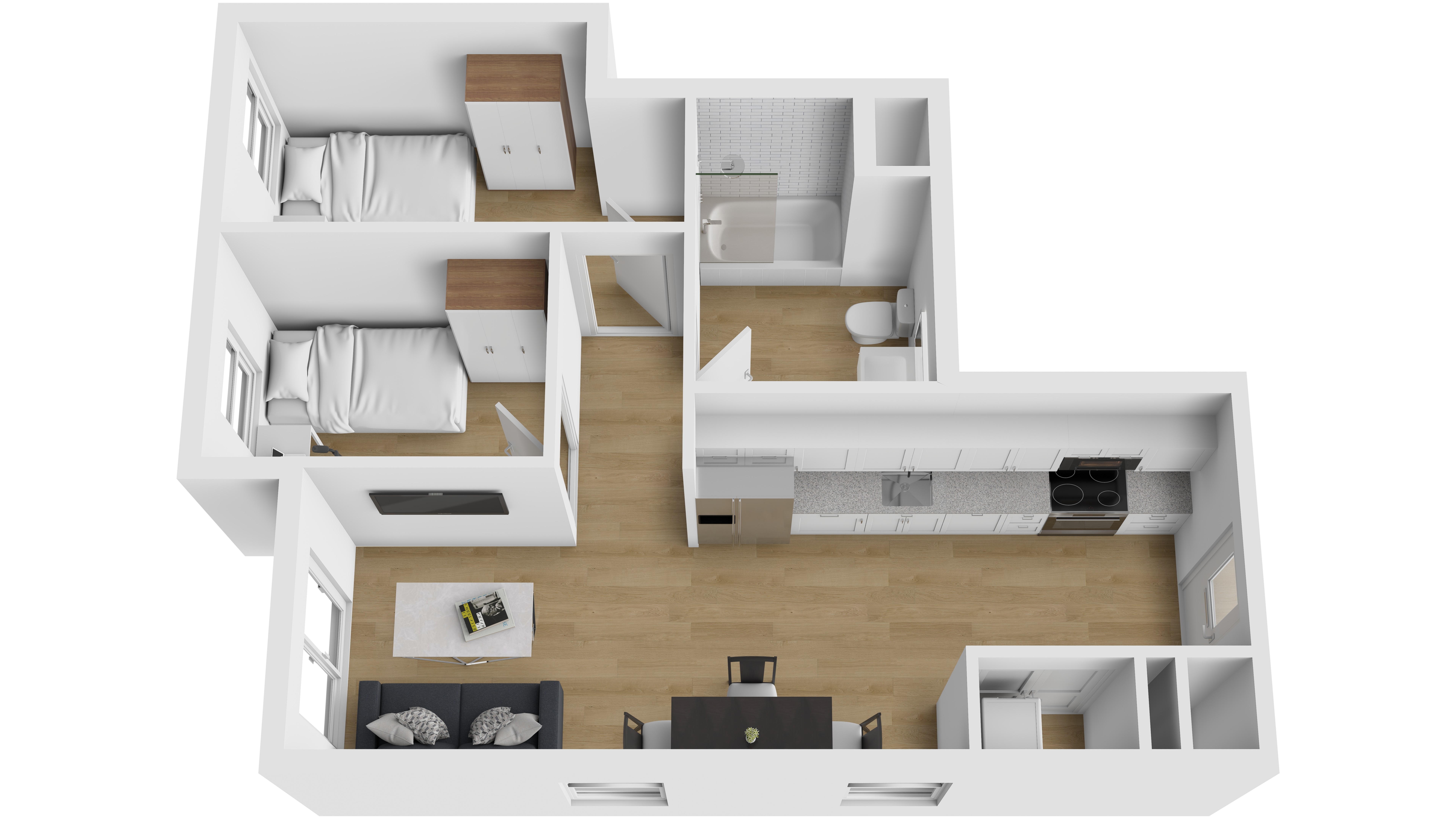2 Bedroom floor plan